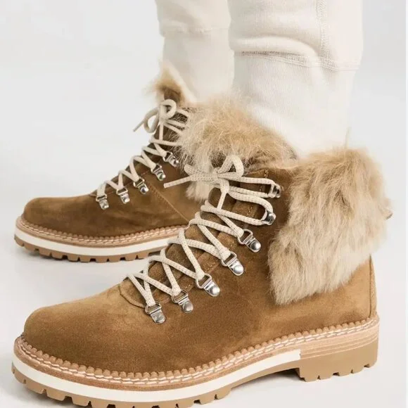 Montelliana Suede and Fur Hiking Boot - Picture 3 of 12